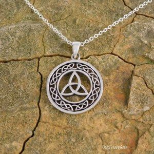 Irish Celtic Triquetra Necklace 925 Silver
